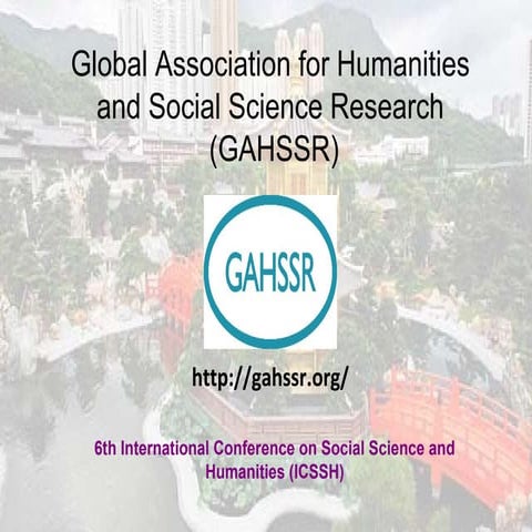 6th International Conference on Social Science and Humanities (ICSSH)