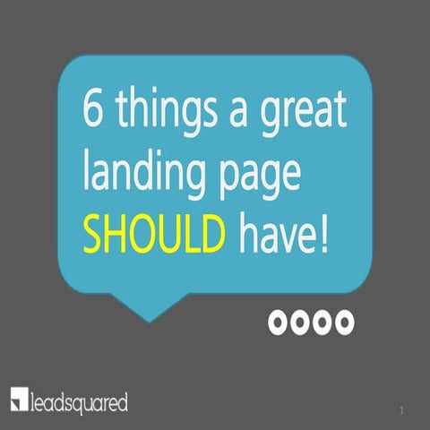 6 things a great landing page should have