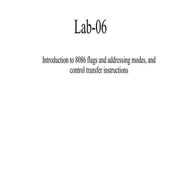 microprocessor  presentation  8086 flags