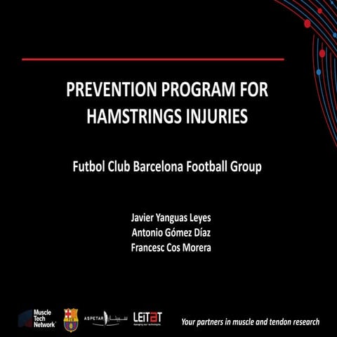 Preventing programs in Football Club Barcelona - Xavi, antonio & francesc
