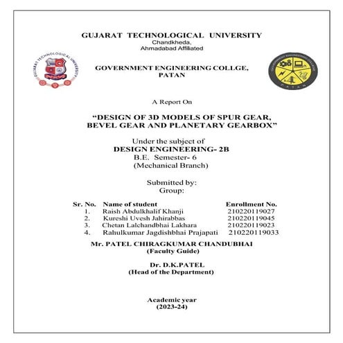 6th SEM REPORT, Government Engineering College, Patan | PDF