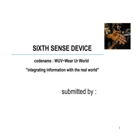 6th Sense Project by Pranav Mistry