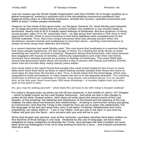 Homily: 6th Sunday of Easter 2023.docx