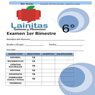 6to grado   bimestre 