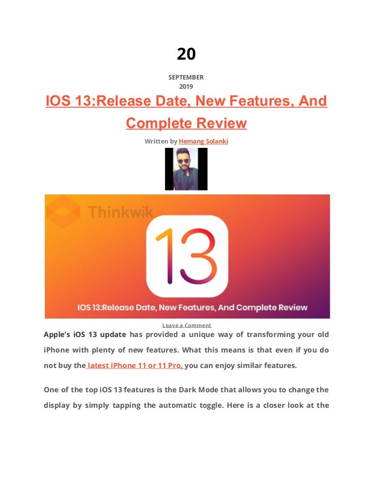 Ios release dates