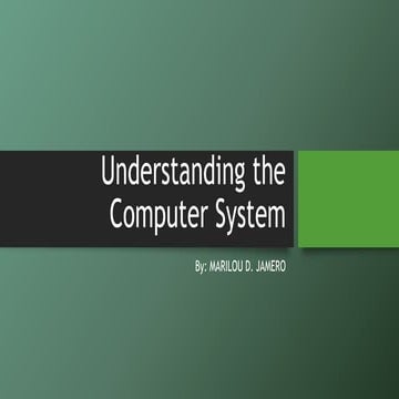 understanding the computer system
