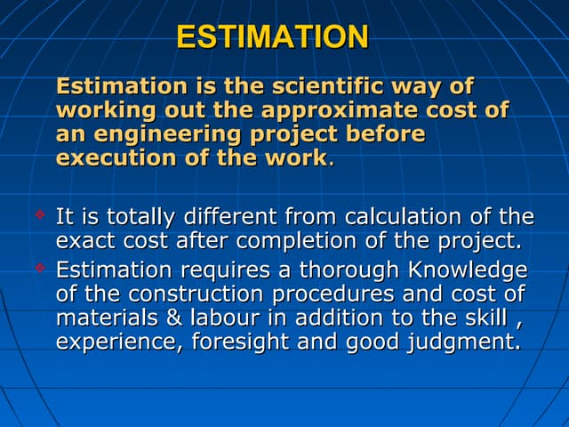 Estimation
