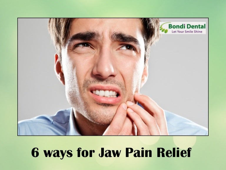 6 ways for jaw pain relief