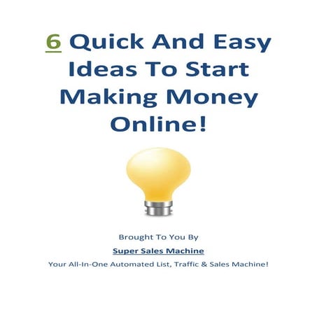6 Ways To Make MoneyOnline