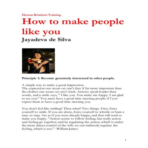 Human Relations Training-6 ways to make people like you