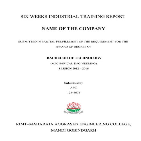 6 weeks trg_report_format