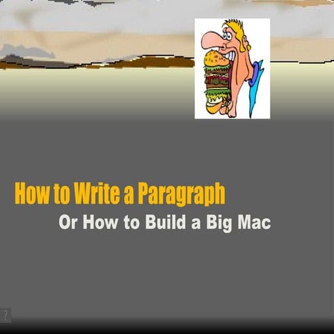 Writing a paragraph