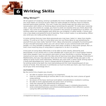 Communication Skills: Writing