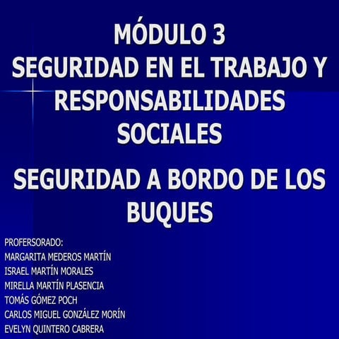 Version de la presentacion de riesgos a bordo para el curso de formación básica