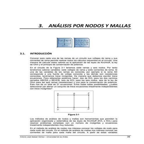 Análisis de circuitos eléctricos y electrónica: Análisis por nodos y mallas