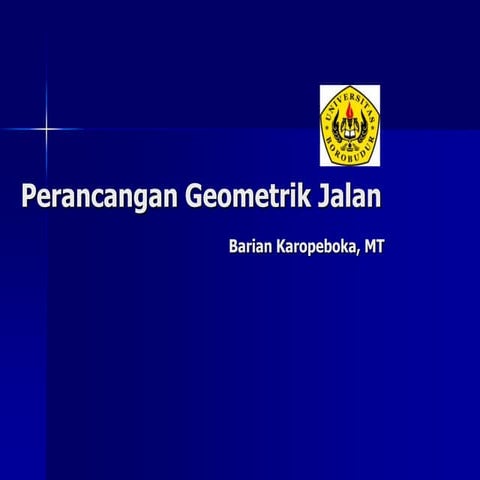 perancangan geometrik jalan