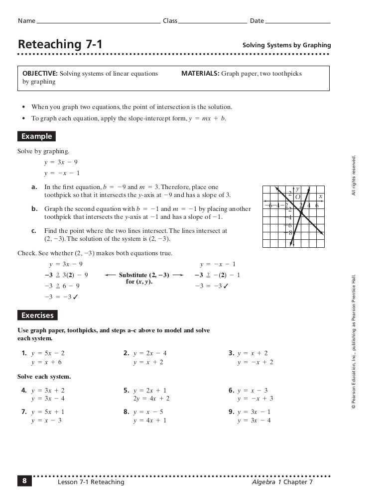 answers worksheet 2 3.3 algebra reteach 7.1 (review) 7.3 answers worksheet 2 3.3 algebra reteach 7.1 (review) 7.3