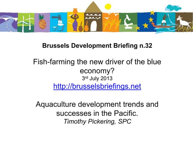Tim Pickering: Aquaculture development: trends and successes in the Pacific