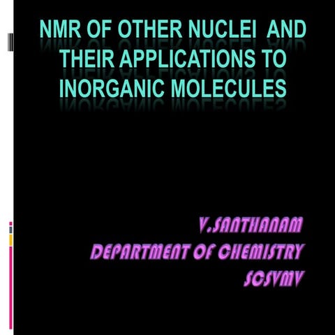 NMR- Inorgnic applications
