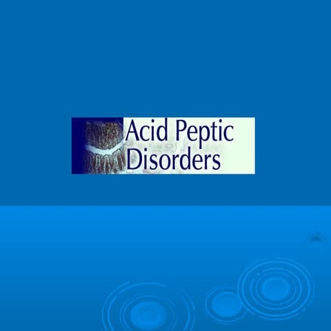 acid peptic disorders