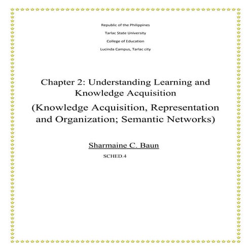 7. knowledge acquisition, representation and organization 8. semantic network...