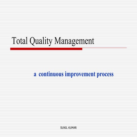 total quality management (tqm)