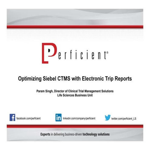 Optimizing Siebel CTMS with Electronic Trip Reports | PDF
