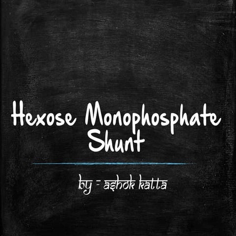 Hexose Monophosphate Shunt