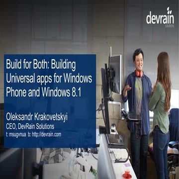 Александр Краковецкий_Разработка универсальных приложений для Windows Phone 8...