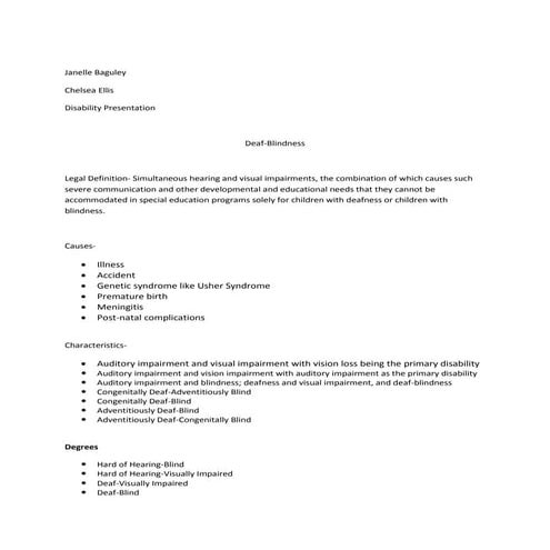 8-14 Disability Presentation Handouts