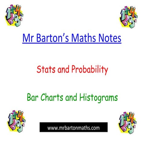 bar charts and histograms