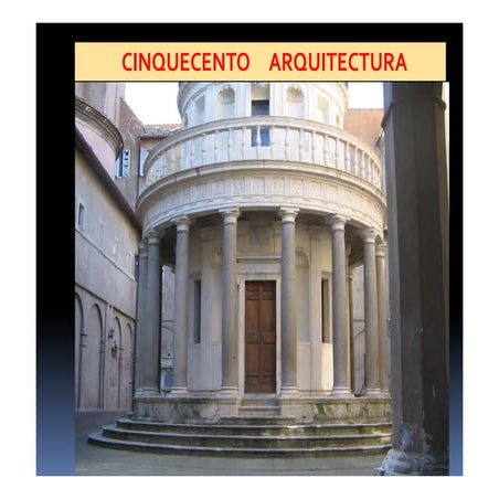 7.2. LA ARQUITECTURA durante el CINQUECENTO