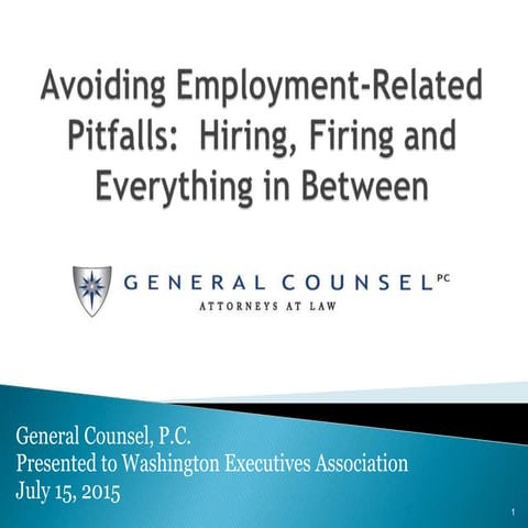 Avoiding Employment-Related Pitfalls