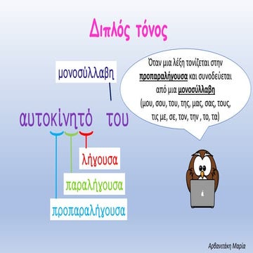 7.2. Διπλός τόνος - Καρτέλα