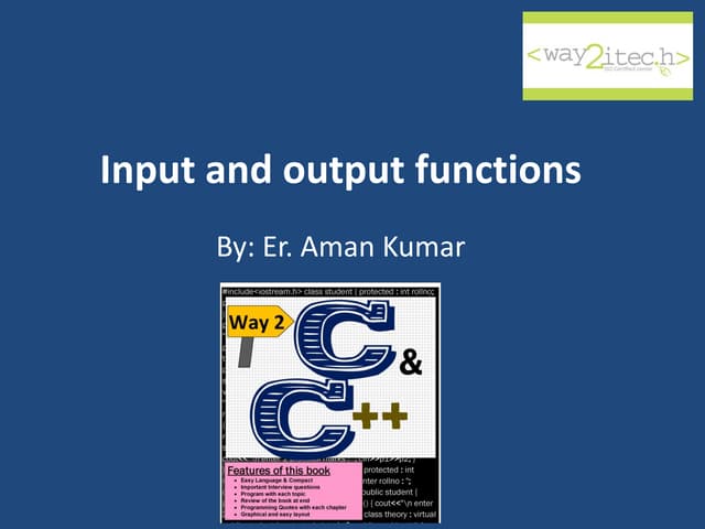 7. input and output functions