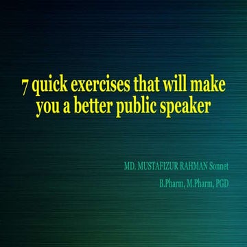 7 Quick Exercises That Will Make You a Better Public Speaker