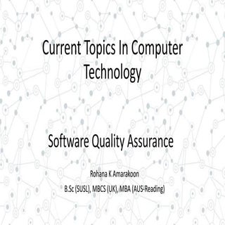 Software Quality Assurance