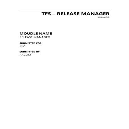 Release Management For TFS