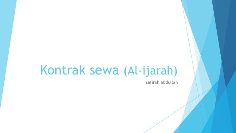 Kontrak sewa (al ijarah)