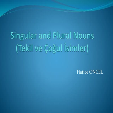 7. singular and plural nouns
