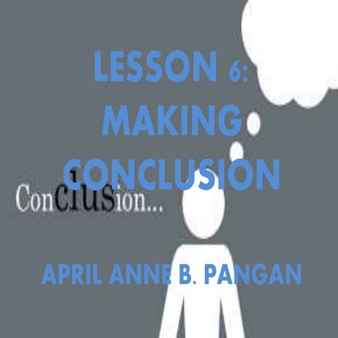 making conclusion