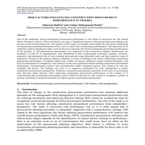A REVIEW ON FACTORS INFLUENCING CONSTRUCTION PROJECT SCHEDULING | PDF