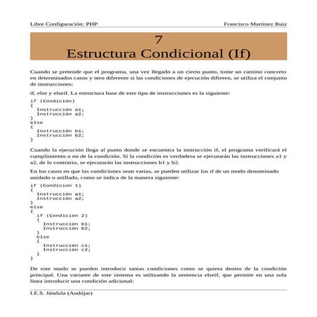 7.  estructura condicional if