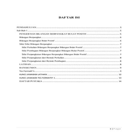 Bahan Ajar Materi Bilangan Berpangkat K13 untuk Kelas VII SMP