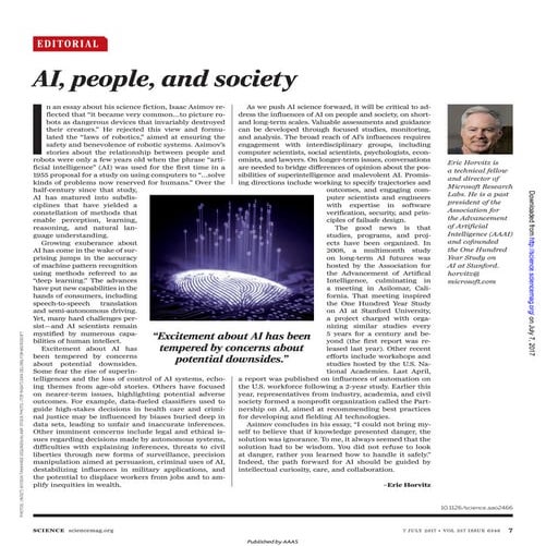 AI, people, and society
