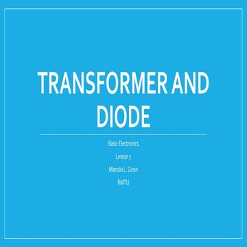 7. transformer and diode