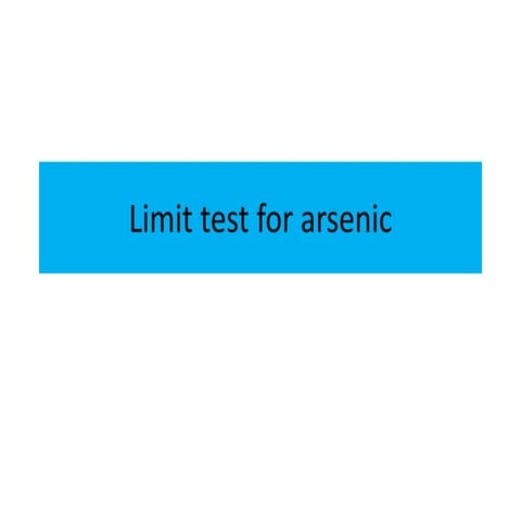 7.limit test for arsenic