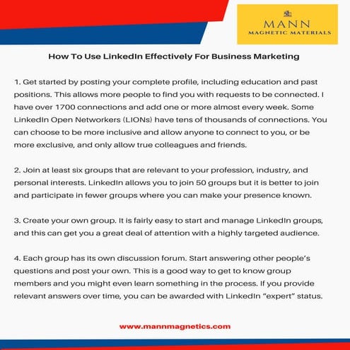 How To Use LinkedIn More EffectivelyTo Market Your Printing Business