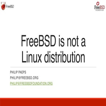 FreeBSD is not a Linux distribution | PPT