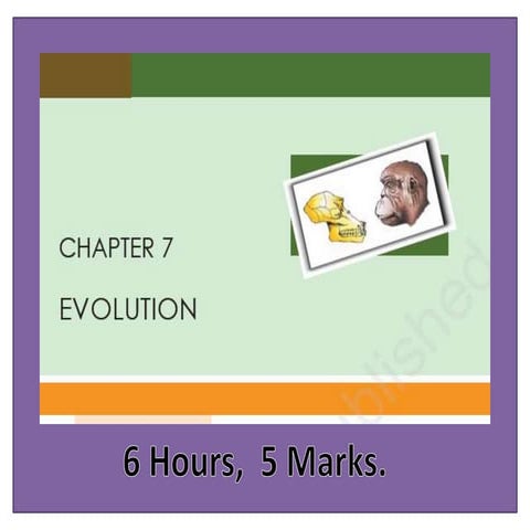 EVOLUTION PU II Year NCERT